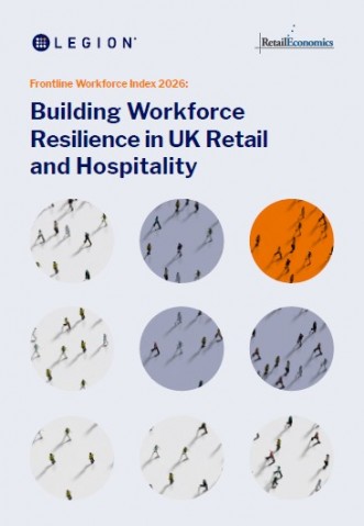 Cover of the Frontline Workforce Index 2026 report by Legion and Retail Economics